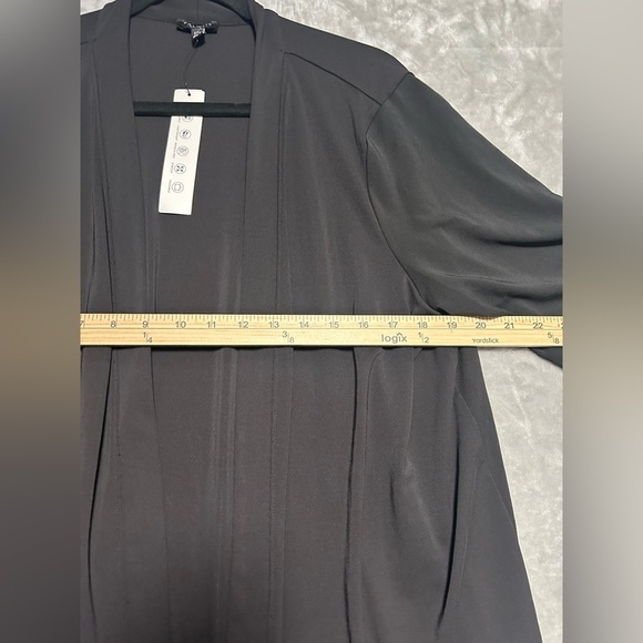 NWT Talbots Knit Jersey Cardigan Women’s 2XP Petite Black Stretch - Picture 5 of 7